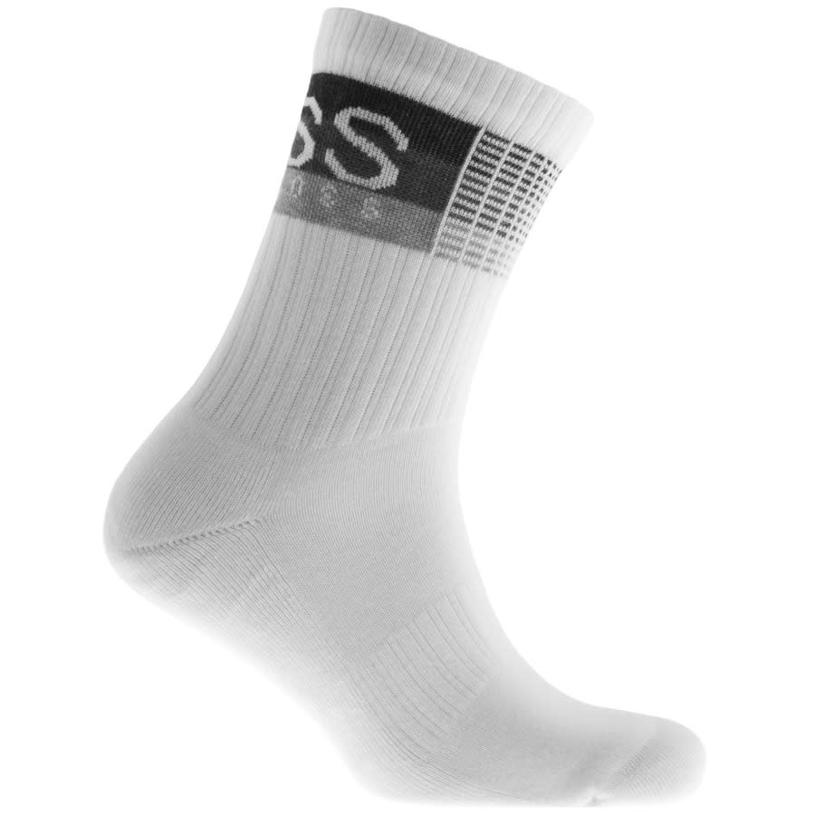 Alternative Image for ProductBOSS Rib Check Socks White1